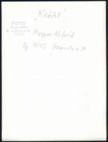 cca 1974 Magyar Alfréd fotóművész feliratozott és pecséttel jelzett vintage fotóművészeti alkotása (...