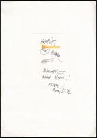 Ruttka Ferenc (1926-2019): Remény. Olaj, papír, jelzett, hátoldalán autográf felirattal, vékony kart...