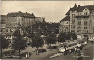 1936 Göteborg, Järntorget / street view, tram
