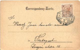 1899 Wien, Vienna, Bécs; Grosser Fest-Corso k.k. Prater Frühlings-Fest im secessionistischen Dorfe (...