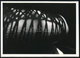 cca 1995 Janitsek Romola feliratozott vintage fotóművészeti alkotása, 18,5x13 cm