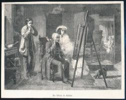 cca 1800-1900 6 db metszet (Életképek, portrék, látkép) klf. technikák, papír, egyik foltos és kissé sérült, 9,5x7 és 17x23 cm közötti méretben
