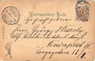 1899 Gruss aus... / Austrian folklore greeting card, humor. Kunstanstalt Karl Schwidernoch No. 2504....