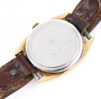 Női Roamer kézi felhúzós karóra. Működőképőse, régi bőr szíjjal. 2,5x2,5 cm