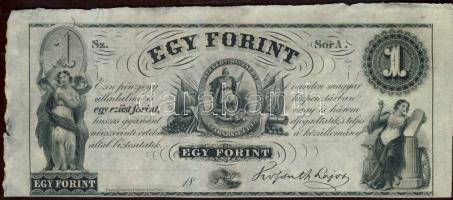 Emigrációs "Kossuth bankó" 18.. 1Ft "Sor A." T:I