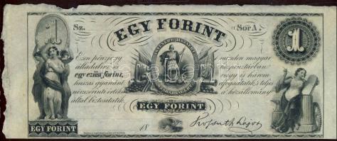 Emigrációs "Kossuth bankó" 18.. 1Ft "Sor A." T:I