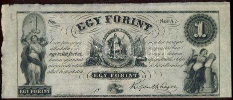 Emigrációs "Kossuth bankó" 18.. 1Ft "Sor A." T:I