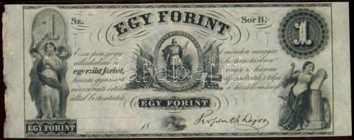 Emigrációs "Kossuth bankó" 18.. 1Ft "Sor B." T:I