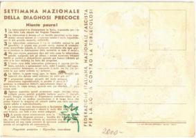 Settimana Nazionale della diagnosi precoce. Niente paura! Federazione Italiana Nazionale Fascista pe...