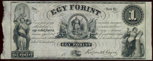 Emigrációs "Kossuth bankó" 18.. 1Ft "Sor B." T:I