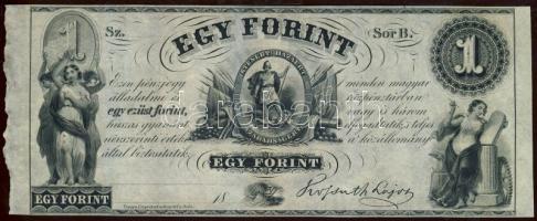 Emigrációs "Kossuth bankó" 18.. 1Ft "Sor B." T:I