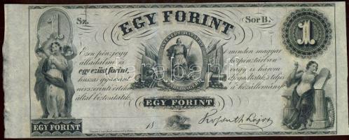 Emigrációs "Kossuth bankó" 18.. 1Ft "Sor B." T:I
