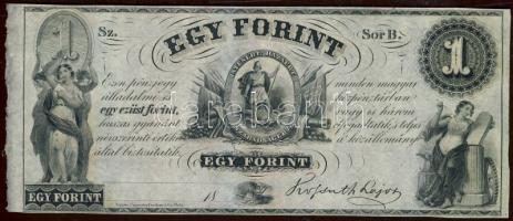Emigrációs "Kossuth bankó" 18.. 1Ft "Sor B." T:I