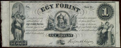 Emigrációs "Kossuth bankó" 18.. 1Ft "Sor B." T:I