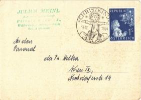 1954 Frohe Weihnachten und eines glückliches Neues jahr wünscht Ihre Meinl Filiale / Julius Meinl ...