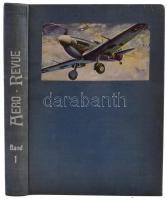 1940-1943 Schweitzer Aero-Revue c. repülős magazin számai bekötve / magazine issues