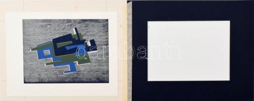 Matzon Ákos (1945): Kék figura, 2012. Szitanyomat, papír. Jelzett az elején szárazpecséttel, hátolda...