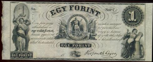 Emigrációs "Kossuth bankó" 18.. 1Ft "Sor C." T:I