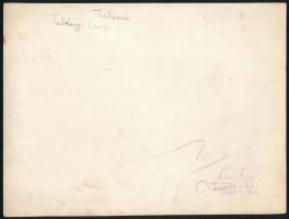 cca 1930 Fabinyi Tihamér (1890-1953) kereskedelmi és pénzügyminiszter egy csoportképen, pecséttel je...