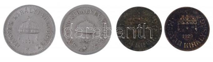 1892-1908. 10f Cu-Ni (2xklf) + 1929-1930. 1f Br (2xklf) T:2-3