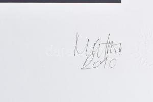 Matzon Ákos (1945-): Pálca és karika. Szitanyomat, akril, papír. Jelzett. Művészpéldány EA. jelzésse...