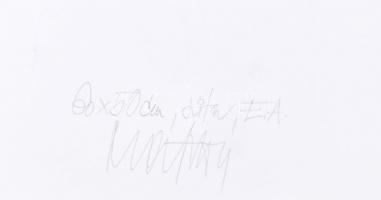 Matzon Ákos (1945-): Pálca és karika. Szitanyomat, akril, papír. Jelzett. Művészpéldány EA. jelzésse...