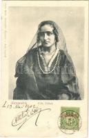 1902 Alexandrie, Fille Fellah / Egyptian folklore, Fellah woman (EB)