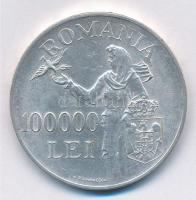 Románia 1946. 100.000L Ag T:2-,3 Romania 1946. 100.000 Lei Ag C:VF,F Krause KM#71