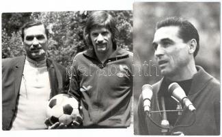 Aranycsapat tagjairól készült fotók, 6 db, némelyik szakadással, vegyes méretben