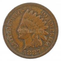 Amerikai Egyesült Államok 1887. 1c Br "Indián fej" T:2-,3
USA 1887. 1 Cent Br "India...