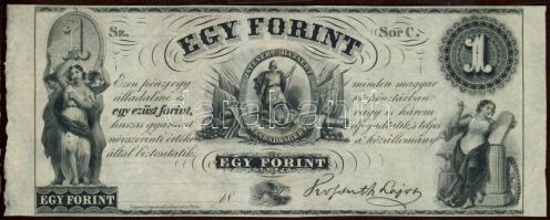 Emigrációs "Kossuth bankó" 18.. 1Ft "Sor C." T:I