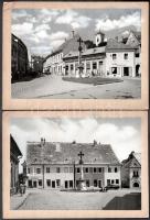 cca 1950-1960 Szentendre, utcaképek, 3 db kartonra ragasztott fotó, 16,5×23 cm