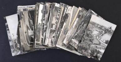 Kb. 200 db MODERN magyar fekete-fehér retro képeslap kisebb településekkel / Cca. 200 modern Hungari...