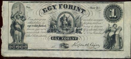 Emigrációs "Kossuth bankó" 18.. 1Ft "Sor D." T:I