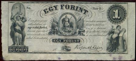 Emigrációs "Kossuth bankó" 18.. 1Ft "Sor D." T:I