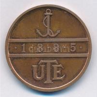 1995. Újpesti Tornaegylet (UTE) kétoldalas centenáriumi Br emlékérem (32mm) T:1 (eredetileg PP)