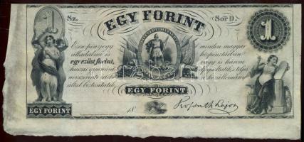 Emigrációs "Kossuth bankó" 18.. 1Ft "Sor D." T:I