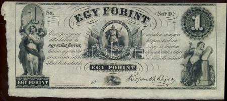 Emigrációs "Kossuth bankó" 18.. 1Ft "Sor D." T:I