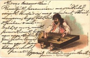 1899 (Vorläufer) Cigányéletből. Rigler részv. társ. / Zigeuner Typen / Gypsy folklore. litho (fa)