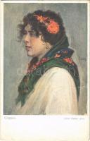 1920 Czigane / Gypsy folklore art postcard. B.K.W.I. No. 1259. s: Julius Klaber (fa)