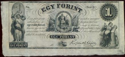 Emigrációs "Kossuth bankó" 18.. 1Ft "Sor D." T:I