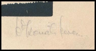 Dr. Székelyudvarhelyi Kováts Ferenc (1913-1997): Olasz város, 1939. Linómetszet, papír, jelzett. 18x...