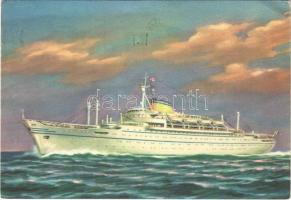 1956 MV Victoria. Lloyd Triestino (Trieste) / Italian passenger liner steamship (EB)