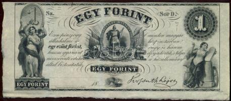 Emigrációs "Kossuth bankó" 18.. 1Ft "Sor D." T:I