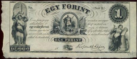 Emigrációs "Kossuth bankó" 18.. 1Ft "Sor D." T:I