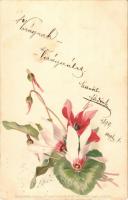 1899 Flowers / Meissner & Buch Blumen-Postkarten No. 1029. Von der Alm litho (fl)