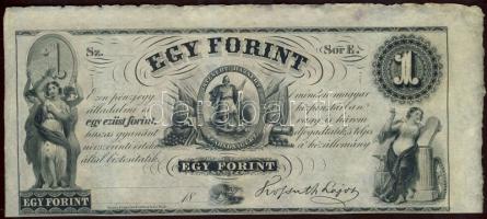 Emigrációs "Kossuth bankó" 18.. 1Ft "Sor E." T:I