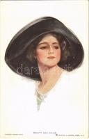 "Beauty and Value" Lady art postcard. Reinthal & Newman No. 262. s: Harrison Fisher