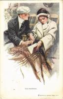 1912 "The Proposal" Lady art postcard. Reinthal & Newman No. 186. artist signed (EK)