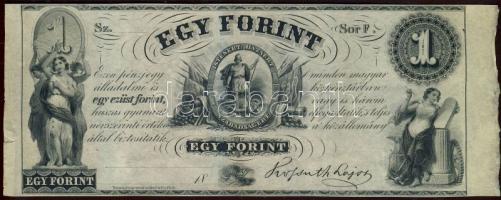 Emigrációs "Kossuth bankó" 18.. 1Ft "Sor F." T:I